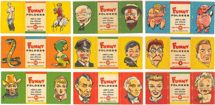 1949-55 Topps "Funny Foldees" Complete Set (66)